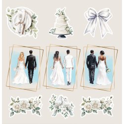 Designpapir Bryllup Klippeark - 30,5 x 30,5 cm - Luna Hobby