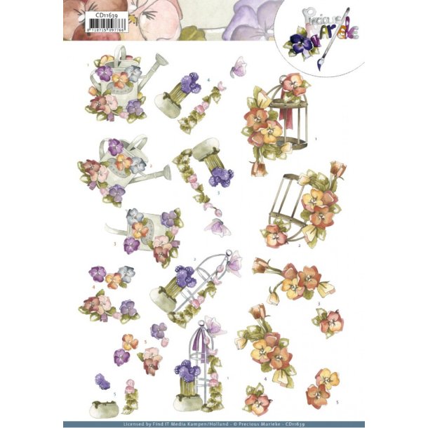 3D ark Marieke 11639 Sweet Flowers M21