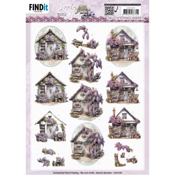 3D ark Lovely Lilacs - Lovely Houses CD12159 M47/B32