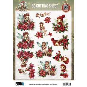 3D ark Berries Beauties - Fairy Christmas - Poinsettia M34