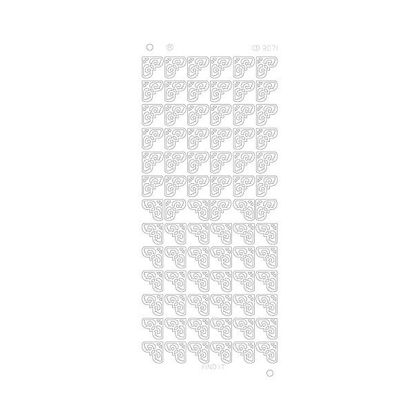 Stickers 3071 Hjrner slv S5