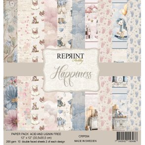 Papir blok Happiness Collection  - 12x12 Reprint
