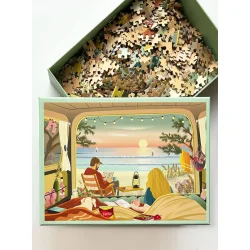 CAMPER BY THE OCEAN - puslespil med 1000 brikker Vissevasse