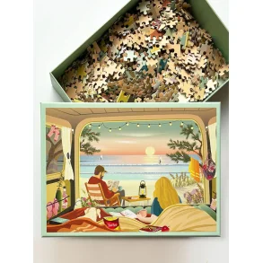 CAMPER BY THE OCEAN - puslespil med 1000 brikker Vissevasse