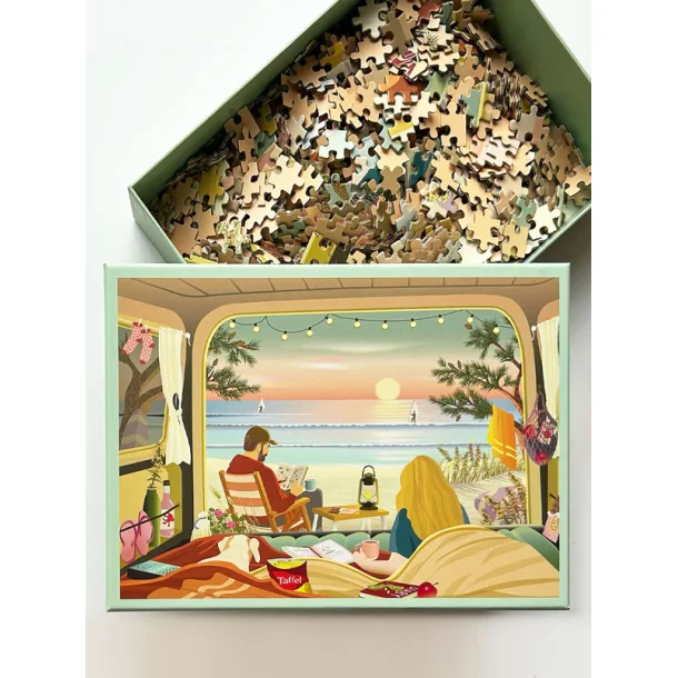 CAMPER BY THE OCEAN - puslespil med 1000 brikker Vissevasse