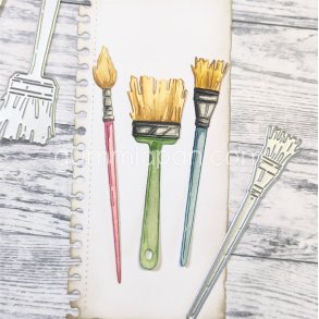 Die Stort Penselset Gummiapan 