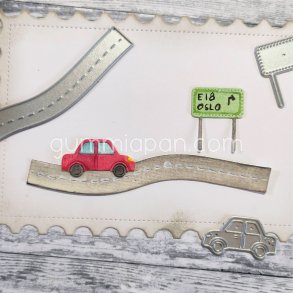 Die Bil, V�g och Skylt Gummiapan 