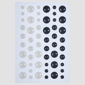 Enemal Dots GLIMMER klar + sort Design5