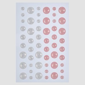 Enemal Dots GLIMMER Pearly Pink + hvid Design5