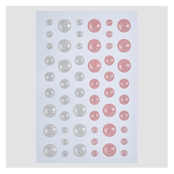Enemal Dots GLIMMER Pearly Pink + hvid Design5