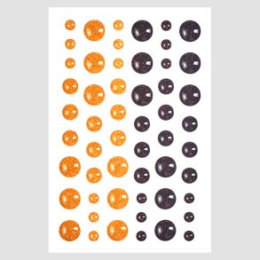Enemal Dots GLIMMER OrangeGuld + M�rkebrun Design5