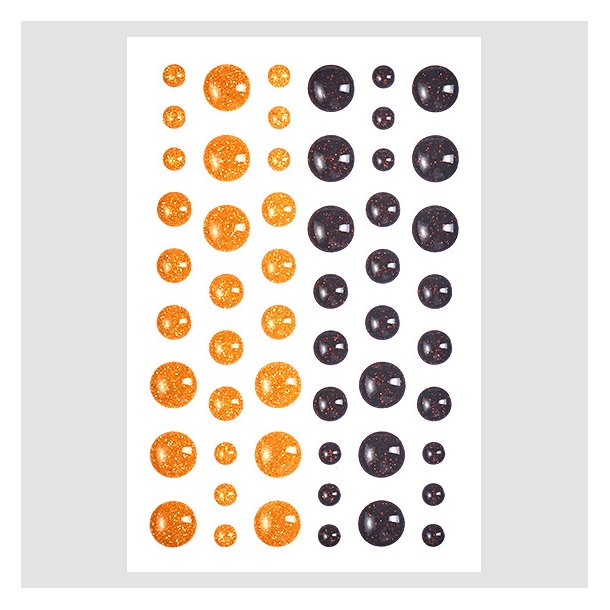 Enemal Dots GLIMMER OrangeGuld + Mrkebrun Design5