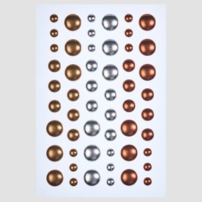 Enemal Dots METAL  Guld + S�lv + Kobber  Design5