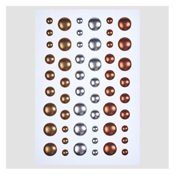 Enemal Dots METAL  Guld + Slv + Kobber  Design5