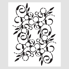 Stencil Swirly swirl A5 Design5 D22