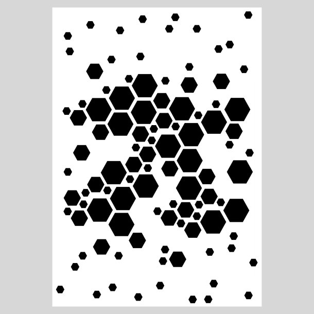 Stencil Hexalove A5 Design5