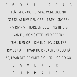 Akryl stempel Riv den tekster Design5