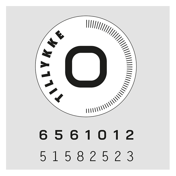 Akrylstempel Tillykke cirkel Design5