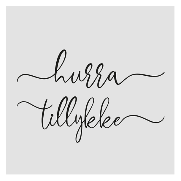 Akrylstempel Hurra - tillykke Design5