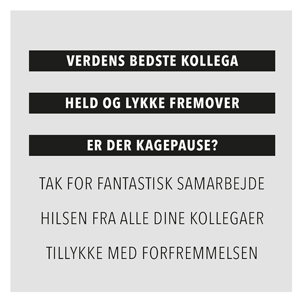Akrylstempel Verdens bedste kollega Design5
