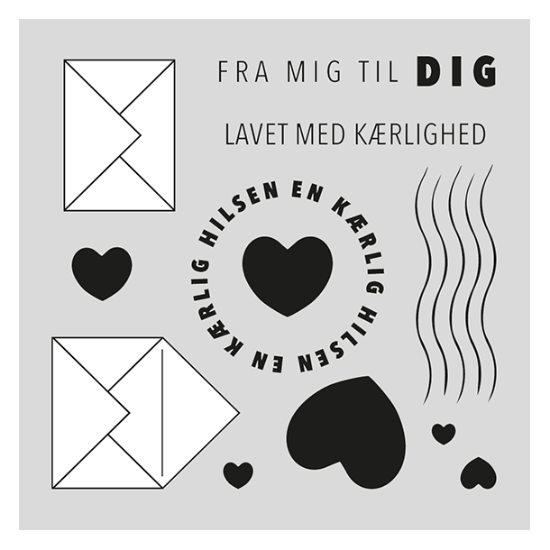 Akrylstempel En krlig hilsen Design5