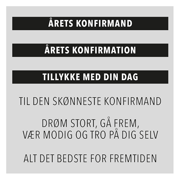 Akrylstempel �rets konfirmand Design5 