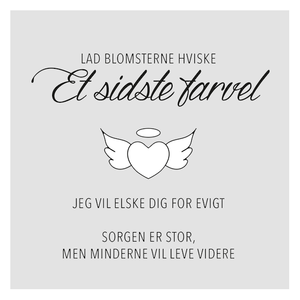 Akrylstempel Et sidste farvel Design5