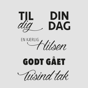 Akrylstempel Tags tekster Design5