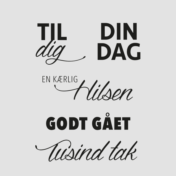 Akrylstempel Tags tekster Design5