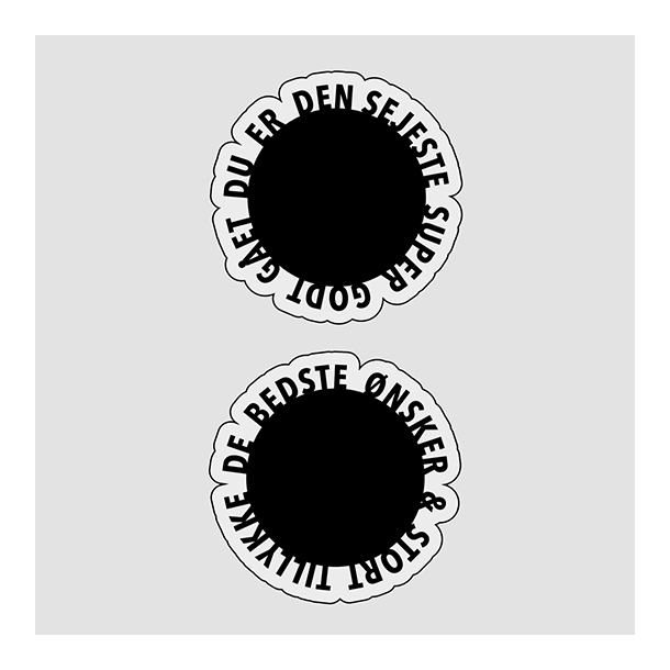 Die Du er den sejeste - cirkeltekster med skygge Design5 
