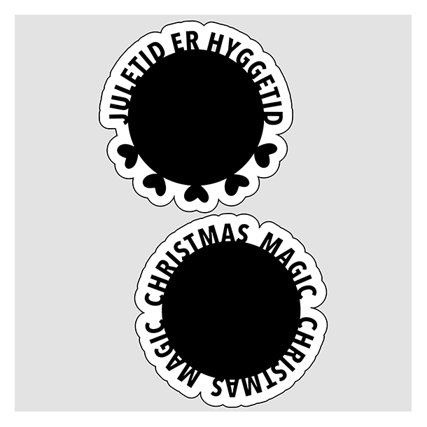 Die JULEcirkeltekster 2 stk Design5
