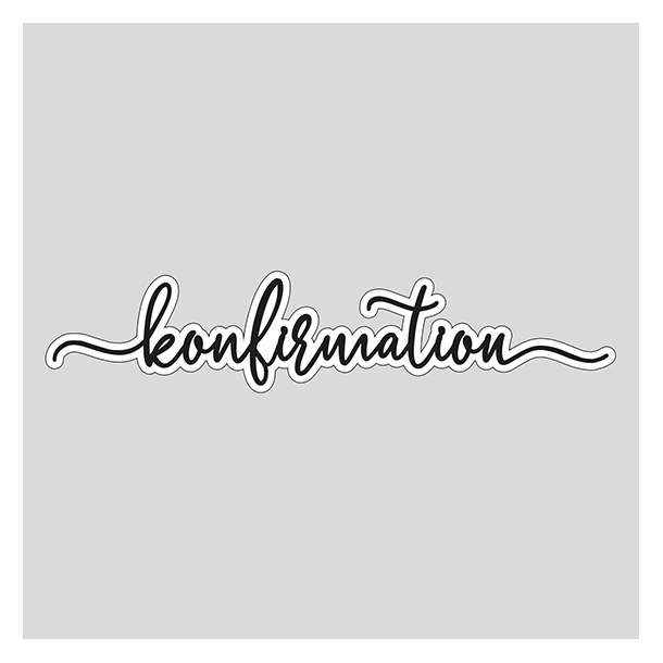 Die Konfirmation med skygge Design5 