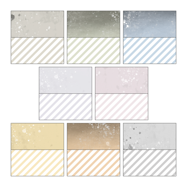 Dobbeltsidet papir A5 Pastelstripes 24ark Design5