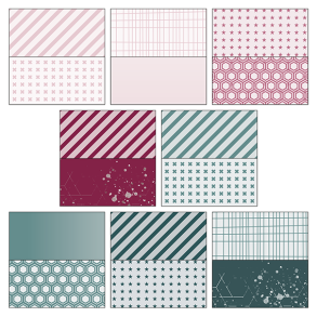 Dobbeltsidet papirblok A5 elegantdr�m Design5 