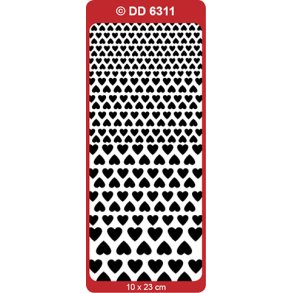 Stickers hjerter r�d DD6311 S1