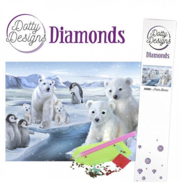 Diamond painting Polar Bears str. 29,7x42cm