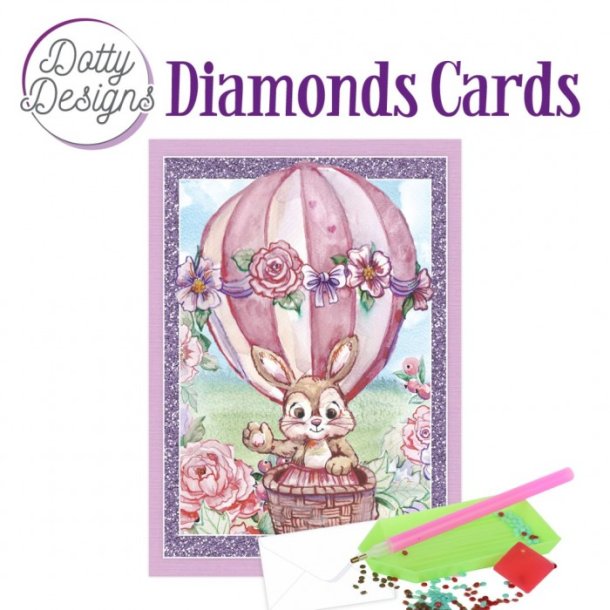 Diamond Cards Hot Air Balloon ca. 9,5x13,5cm