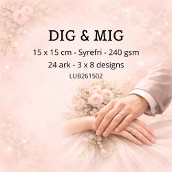 Papirblok DIG &amp; MIG - 15 x 15 cm - Luna Hobby