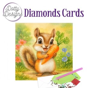 Diamond Cards - Squirrel with Carrot