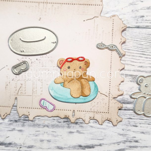 Die gummiapan Nalle i badring FORUDBESTILLING