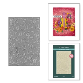 Musical Notes 3D Embossing Folder