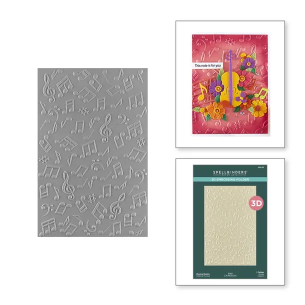 Musical Notes 3D Embossing Folder