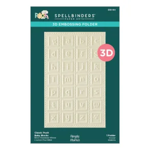 3D Embossing folder Classic Pooh Baby Blocks E3D-164 Spellbinders