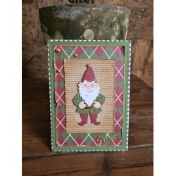 Designpapir R�d Harlekin 30,5 x 30,5 cm - Luna Hobby