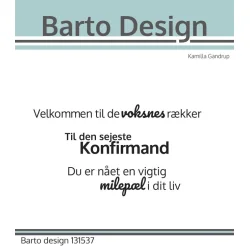 Barto Design Akrylstempel konfirmation tekster