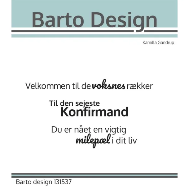 Barto Design Akrylstempel konfirmation tekster