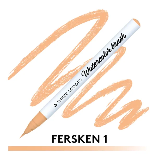 Watercolor brush - Fersken 1