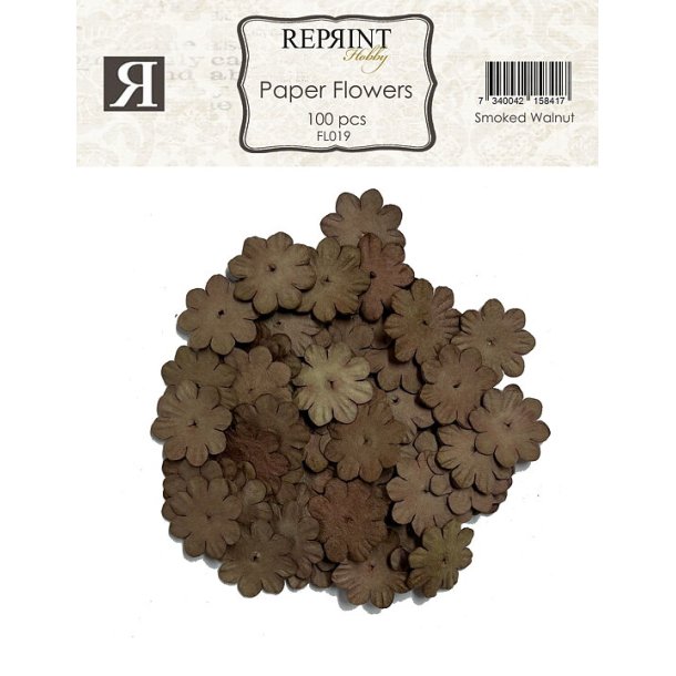 Mini Pappersblommor 20 mm 100 st Smoked Walnut