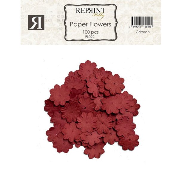 Mini Pappersblommor 20 mm 100 st Crimson