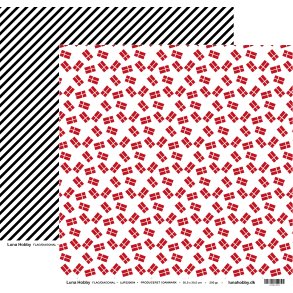 Designpapir Flag/diagonale striber 30,5 x 30,5 cm - Luna Hobby